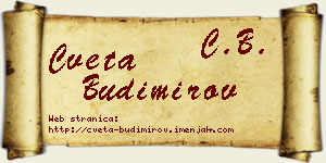 Cveta Budimirov vizit kartica